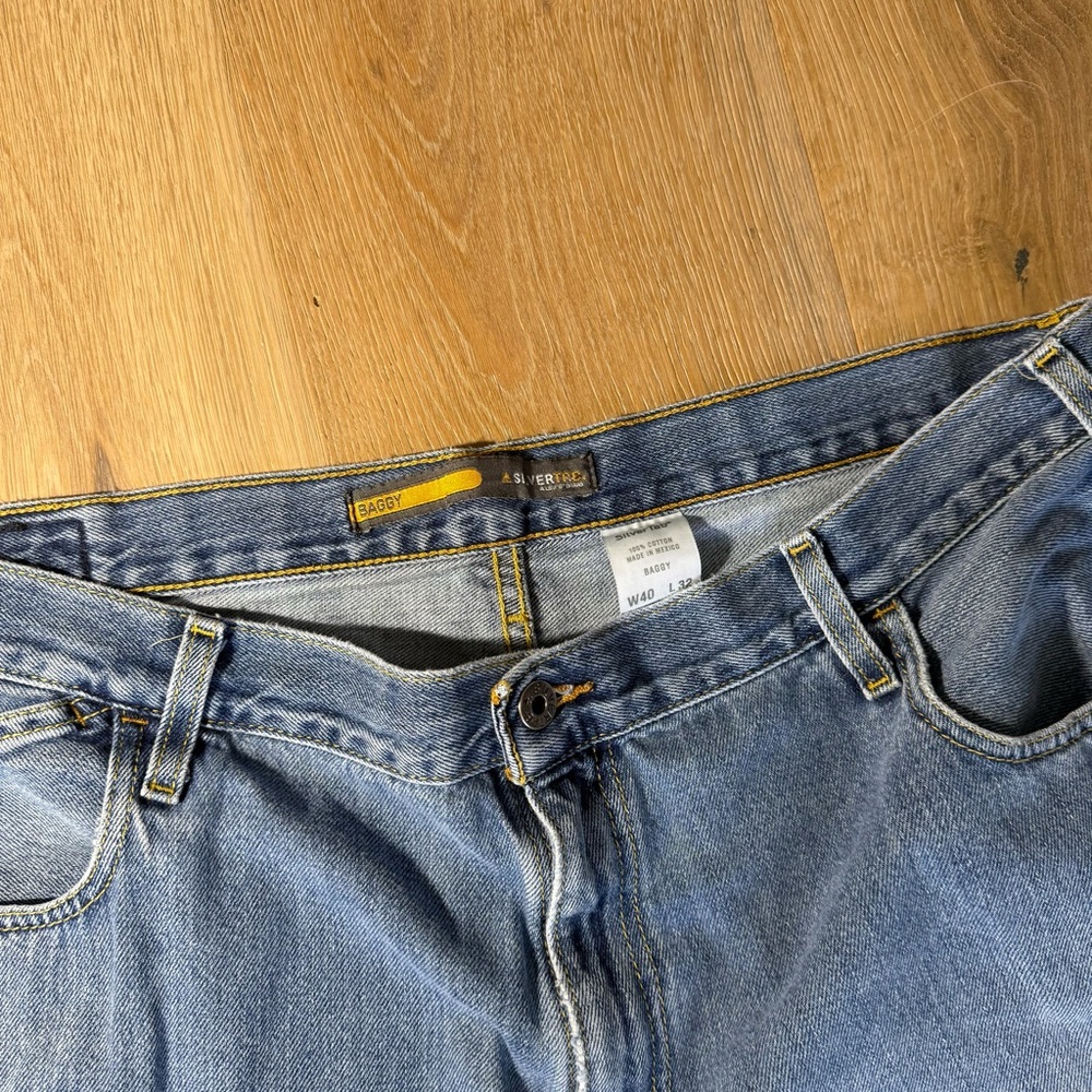 Vintage Distressed Levi Silver Tab Baggy Jeans. Casual, Grunge, pants. 40/32 - Picture 6 of 8